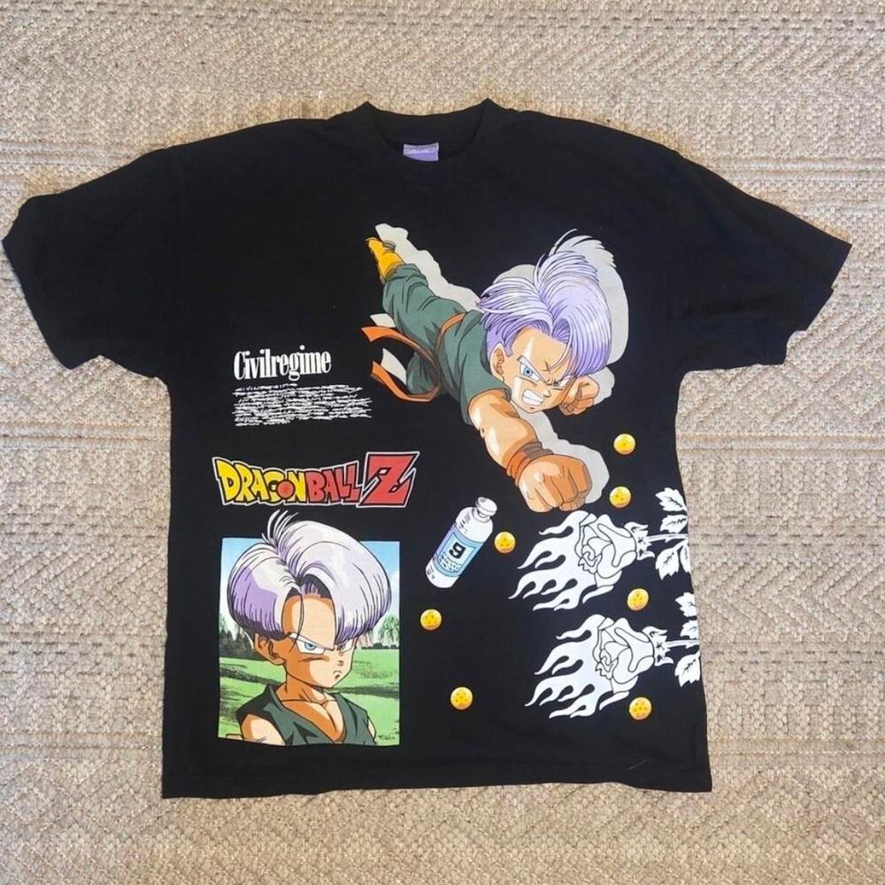 Civil Regime x Dragon Ball Z Trunks Graphic Tee Black Size L NWOT